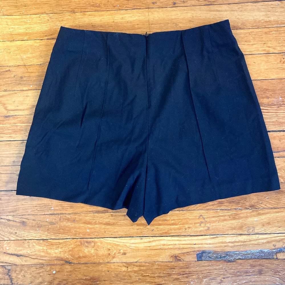 Black High Waisted Dress Shorts